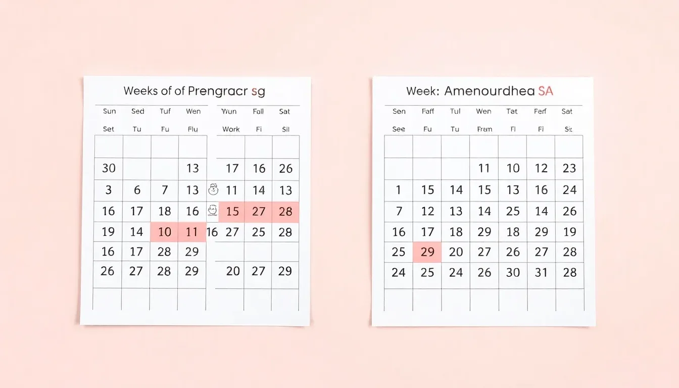 Quelle est la différence entre semaines de grossesse et semaines daménorrhée